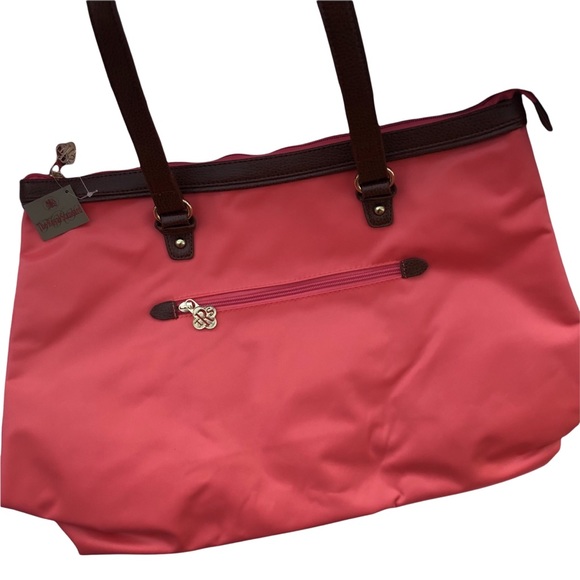 NWT Coral Tote Faux Leather Straps Gold Hardware - Picture 3 of 8